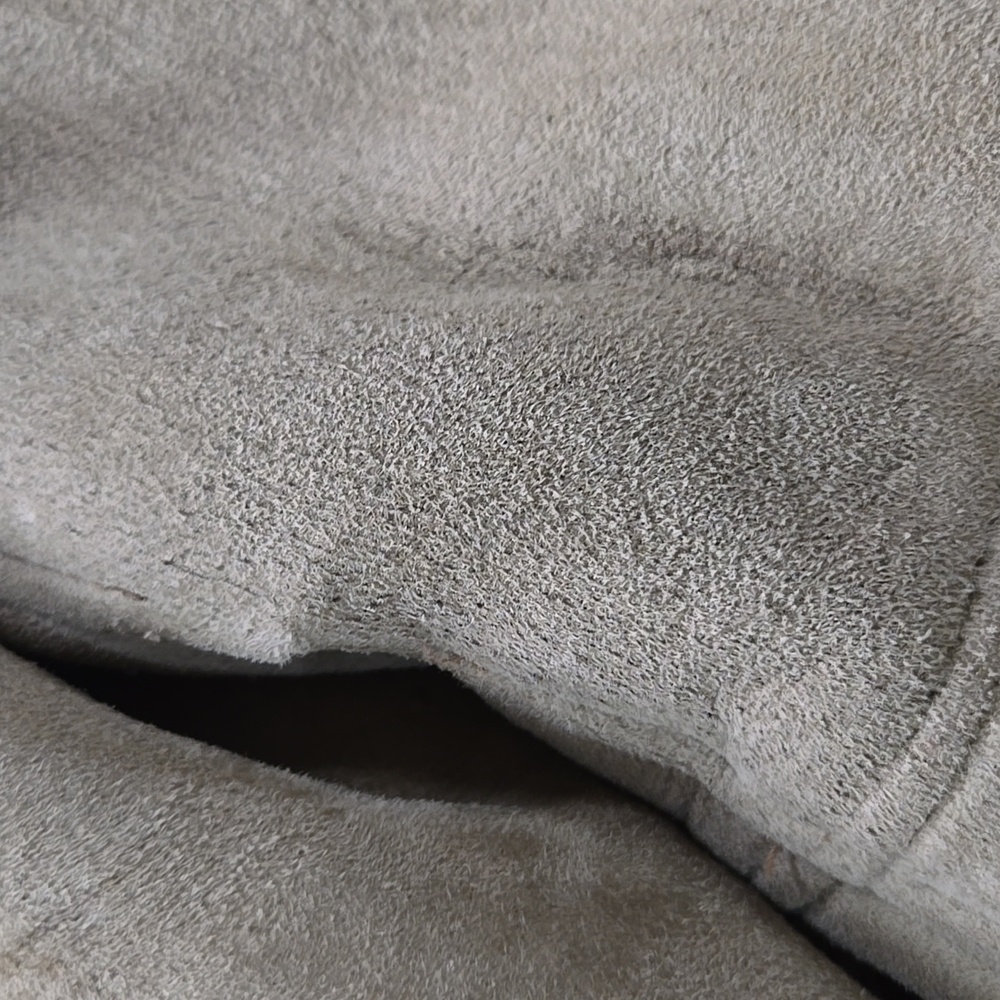 70s Suede Jacket Leather Coat Mouton Shearling Lining 1970 Retro Boho Hippie - Picture 17 of 17
